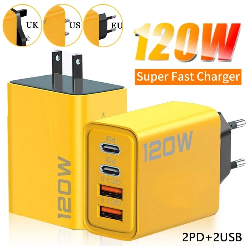 Eyelash Extension Uk - 120W USB-C PD Ladegerät 4 Anschlüsse