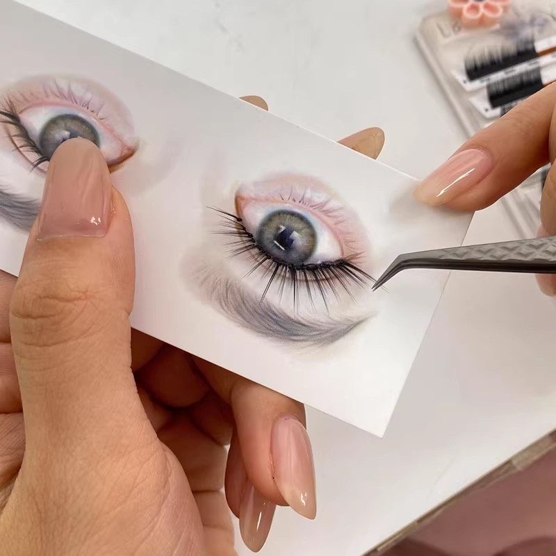 Eyelash Extension Model - Wiederverwendbare Wimpern-Mapping-Karten für Anfänger – Wimpern-Design-Display