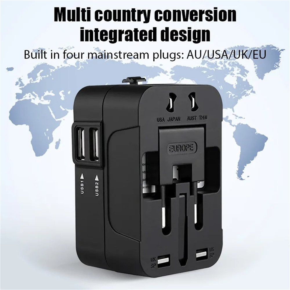 Eyelash Extension Uk - Universeller internationaler Reiseadapter mit 2 USB-Anschlüssen