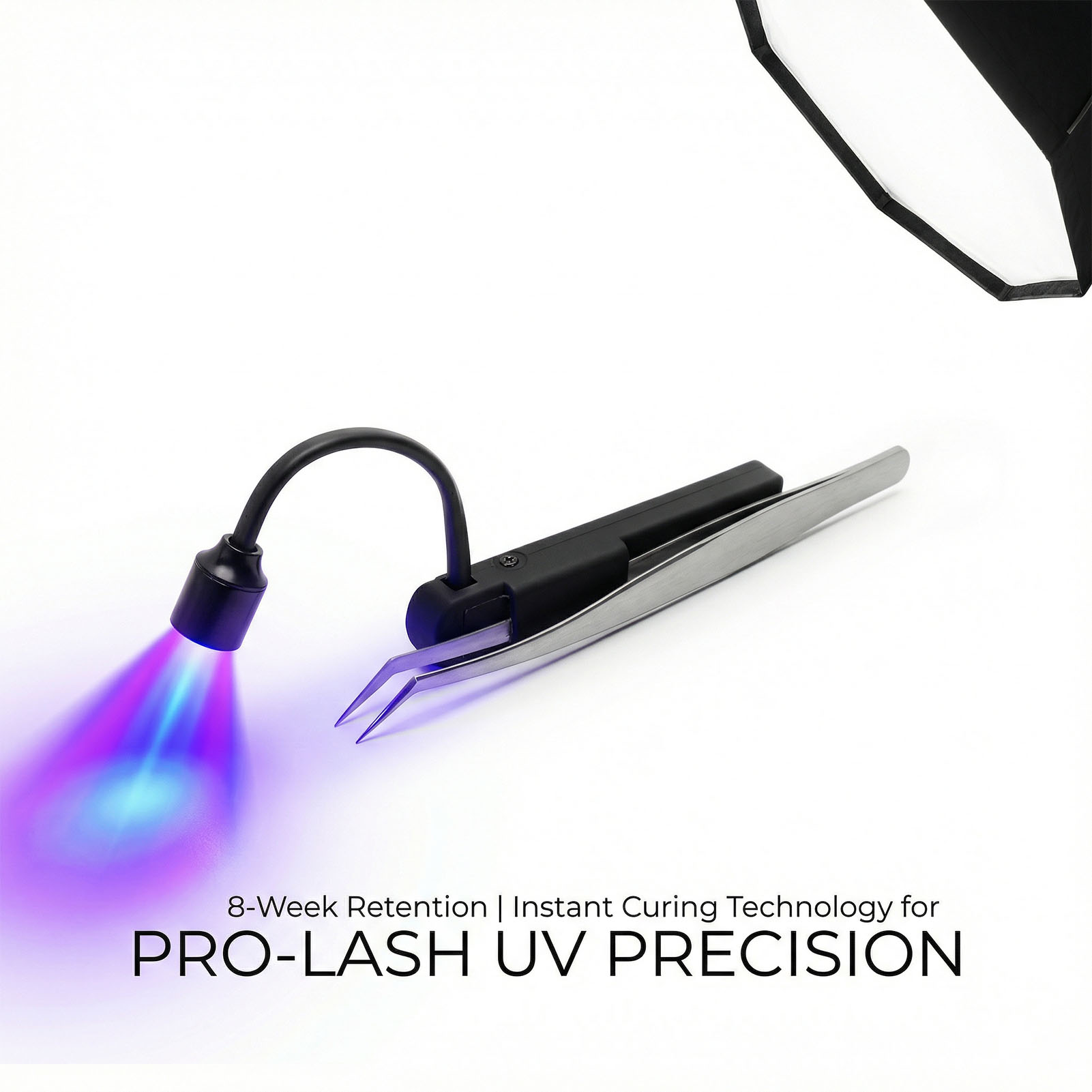 Lash Extension Tweezers - LED-Wimpernlampe 1W 395nm Schnellkleber-Aushärtelampe und Tragbare