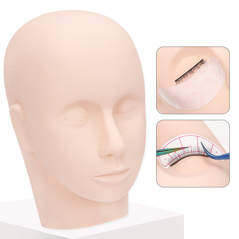 Eyelash Extension Model - 1 Stück Wimpernverlängerungs-Übungskopf, Wimpernlifting-Make-up-Übungsmodell, Künstlicher Mannequinkopf