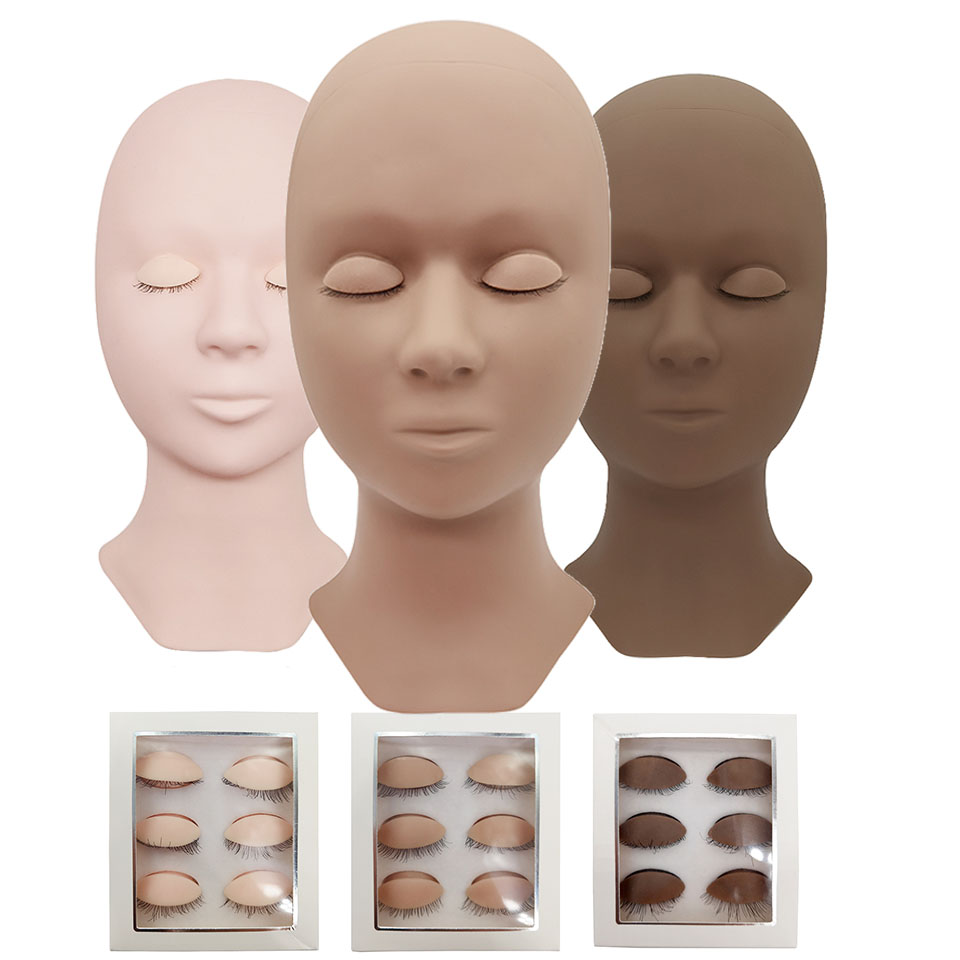 Eyelash Extension Model - Silikon Kopf Training Mannequin Mit Abnehmbaren