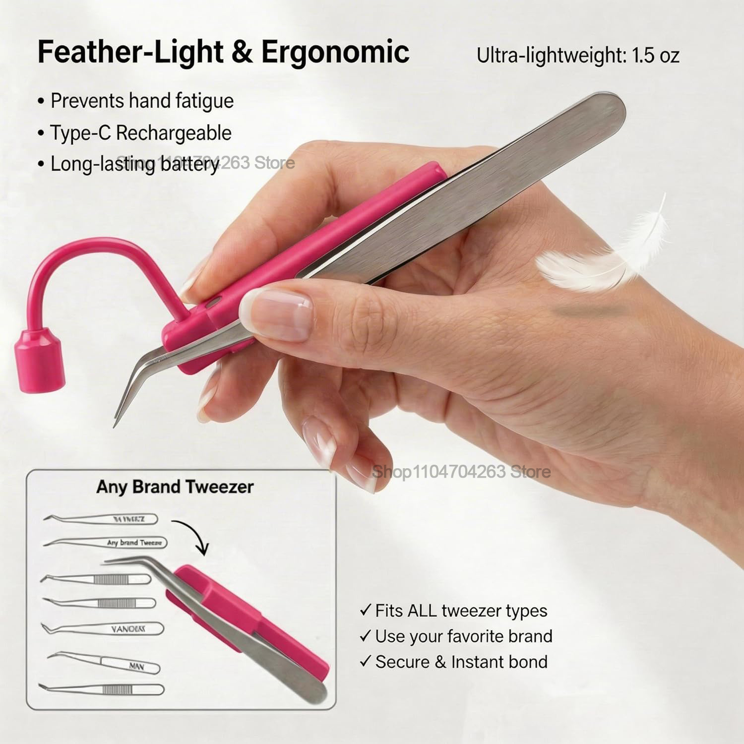 Mini UV-Wimpernlicht 180 °   R – Lash Extension Tweezers Bewertung und Preis
